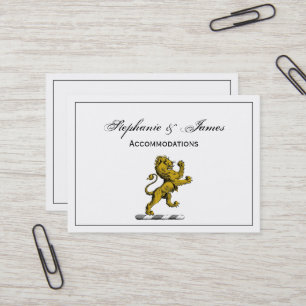 Heraldic Lion Standing Crest Emblem C Visitekaartje