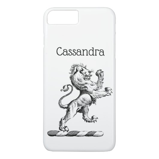 Heraldic Lion Standing Crest Emblem Case-Mate iPhone Case (Achterkant)