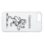 Heraldic Lion Standing Crest Emblem Case-Mate iPhone Case (Achterkant (Horizontaal))