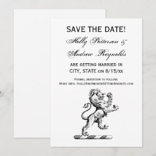 Heraldic Lion Standing Crest Emblem Kaart