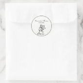 Heraldic Lion Standing Crest Emblem Ronde Sticker (Tas)