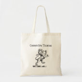 Heraldic Lion Standing Crest Emblem Tote Bag (Voorkant)