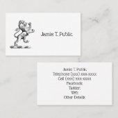 Heraldic Lion Standing Crest Emblem Visitekaartje (Voorkant / Achterkant)