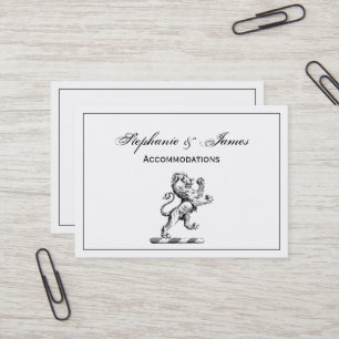 Heraldic Lion Standing Crest Emblem Visitekaartje