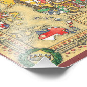 Heraldic Map of the Known World Foto Afdruk (Hoek)