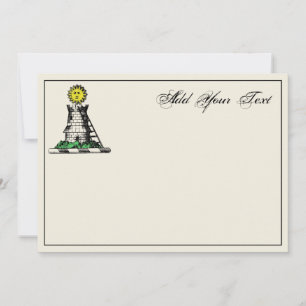 Heraldic Medieval Castle Emblem Crest Note Card Notitiekaartje
