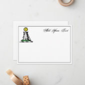 Heraldic Medieval Castle Emblem Crest Note Card Notitiekaartje (Voorkant / Achterkant in situ)