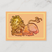 Heraldic middeleeuwse leeuw visitekaartje (Voorkant)