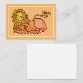 Heraldic middeleeuwse leeuw visitekaartje (Voorkant / Achterkant)