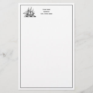 Heraldic  Nautical Clipper Ship Crest Briefpapier
