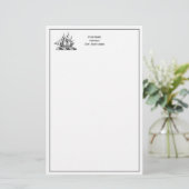 Heraldic  Nautical Clipper Ship Crest Briefpapier (Staand voorkant)
