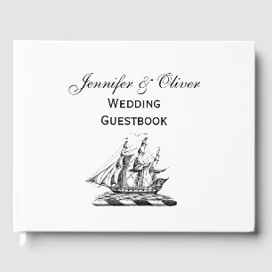 Heraldic Nautical Clipper Ship Crest Gastenboek