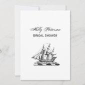 Heraldic  Nautical Clipper Ship Crest Kaart (Voorkant)