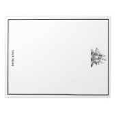 Heraldic  Nautical Clipper Ship Crest Notitieblok (Voorkant)