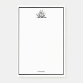 Heraldic  Nautical Clipper Ship Crest Post-it® Notes (Voorkant)