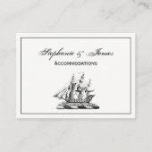 Heraldic  Nautical Clipper Ship Crest Visitekaartje (Voorkant)