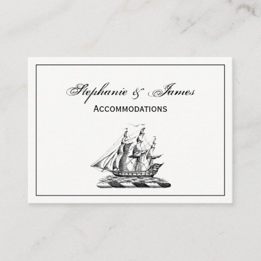 Heraldic  Nautical Clipper Ship Crest Visitekaartje (Voorkant)