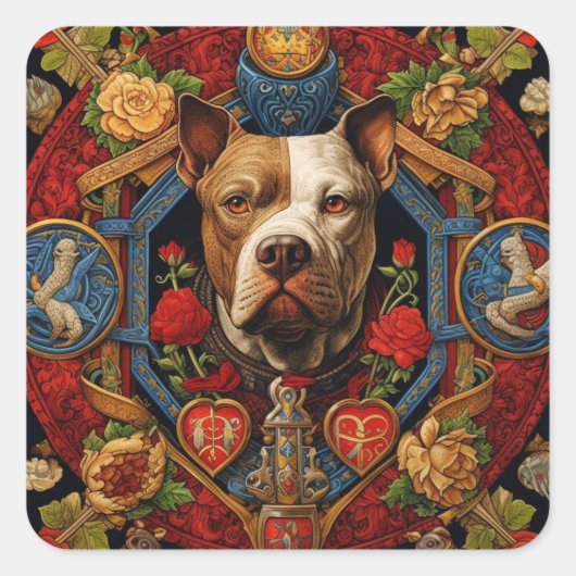 Heraldic Pitbull " Pittie " Sticker (Voorkant)