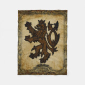 Heraldic Rampant Lion Custom Fleece Deken (Voorkant)