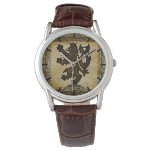 Heraldic Rampant Lion Custom Horloge