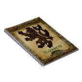 Heraldic Rampant Lion Custom Notitieboek (Rechterzijde)