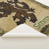 Heraldic Rampant Lion Custom Sherpa Deken (3/4)