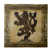 Heraldic Rampant Lion Custom Tegeltje (Voorkant)