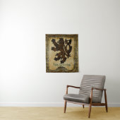 Heraldic Rampant Lion Custom Wandkleed (In situ)