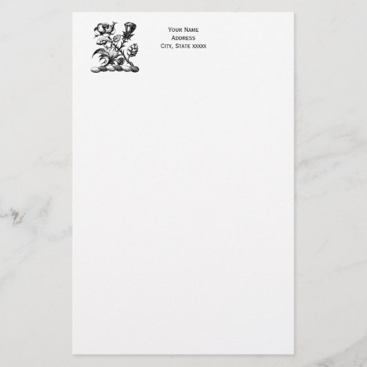 Heraldic Roos & Thistle Coat of Arms Crest Emblem Briefpapier (Voorkant)