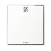 Heraldic Roos & Thistle Coat of Arms Crest Emblem Notitieblok (Voorkant)