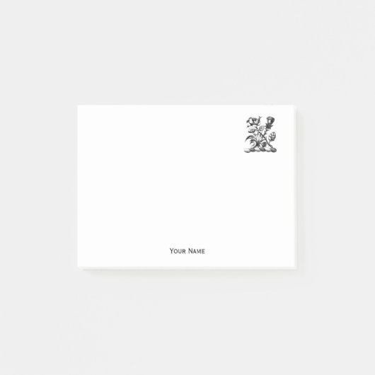 Heraldic Roos & Thistle Coat of Arms Crest Emblem Post-it® Notes (Voorkant)