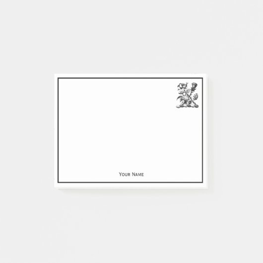 Heraldic Roos & Thistle Coat of Arms Crest Emblem Post-it® Notes (Voorkant)