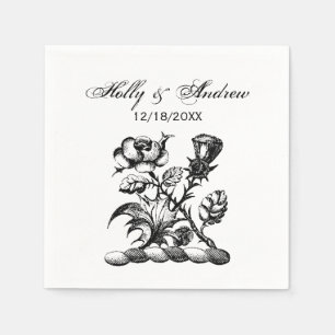 Heraldic Roos & Thistle Coat of Arms Crest Emblem Servet