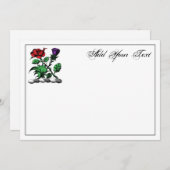Heraldic Roos & Thistle Crest Color Note Card Notitiekaartje (Voorkant / Achterkant)