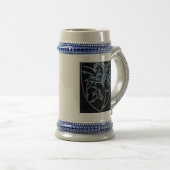 Heraldic Style Unicorn Stein Bierpul (Voorkant rechts)