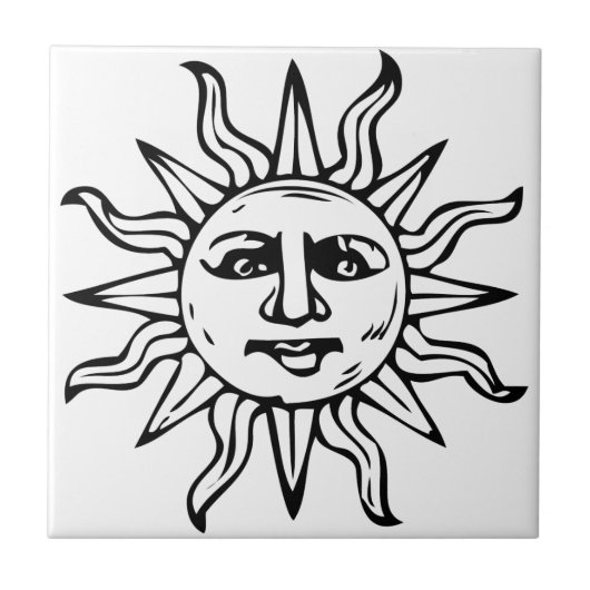 Heraldic Sun Tegeltje (Voorkant)