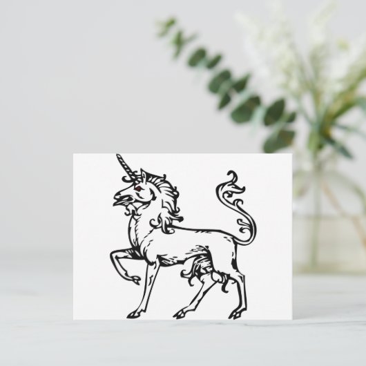 Heraldic Unicorn Briefkaart (Staand voorkant)