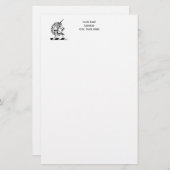 Heraldic Unicorn Head Coat of Arms Emblem Briefpapier (Voorkant / Achterkant)