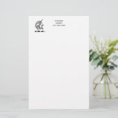 Heraldic Unicorn Head Coat of Arms Emblem Briefpapier (Staand voorkant)