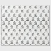 Heraldic Unicorn Head Coat of Arms Emblem Cadeaupapier (Vlak)