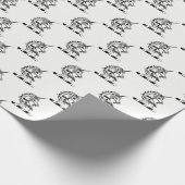 Heraldic Unicorn Head Coat of Arms Emblem Cadeaupapier (Hoek)