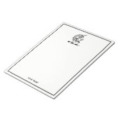 Heraldic Unicorn Head Coat of Arms Emblem Notitieblok (Schuin)