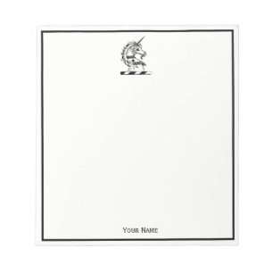 Heraldic Unicorn Head Coat of Arms Emblem Notitieblok