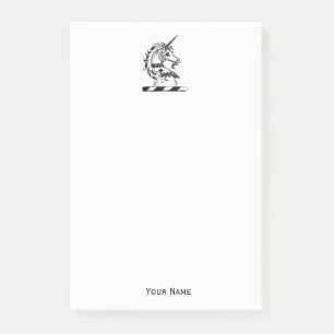Heraldic Unicorn Head Coat of Arms Emblem Post-it® Notes