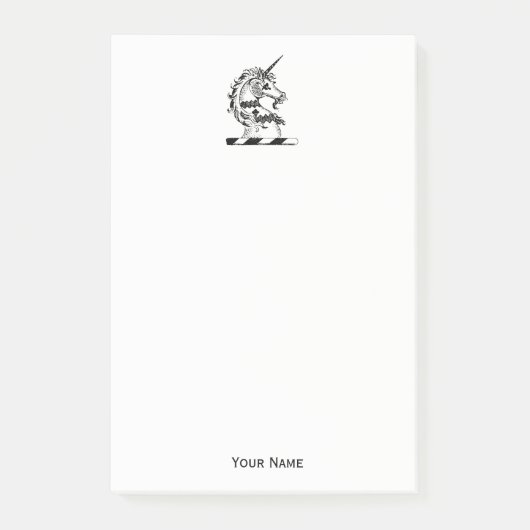 Heraldic Unicorn Head Coat of Arms Emblem Post-it® Notes (Voorkant)
