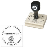 Heraldic Unicorn Head Coat of Arms Emblem Rubberstempel (Gestempeld)