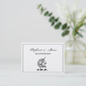 Heraldic Unicorn Head Coat of Arms Emblem Visitekaartje (Staand voorkant)