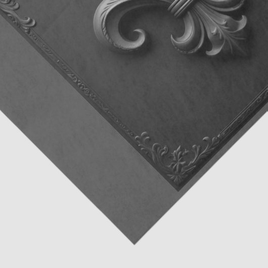 Heraldiek: Fleur-de-lis. Lily bloem. Tissuepapier (Detail)