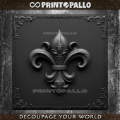 Heraldiek: Fleur-de-lis. Lily bloem. Tissuepapier