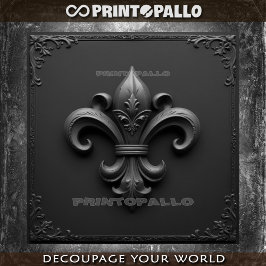 Heraldiek: Fleur-de-lis. Lily bloem. Tissuepapier